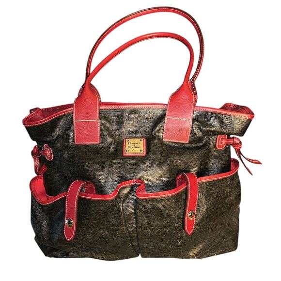 Dooney & Bourke PVC Red & Black Satchel K8192265 - Picture 2 of 9